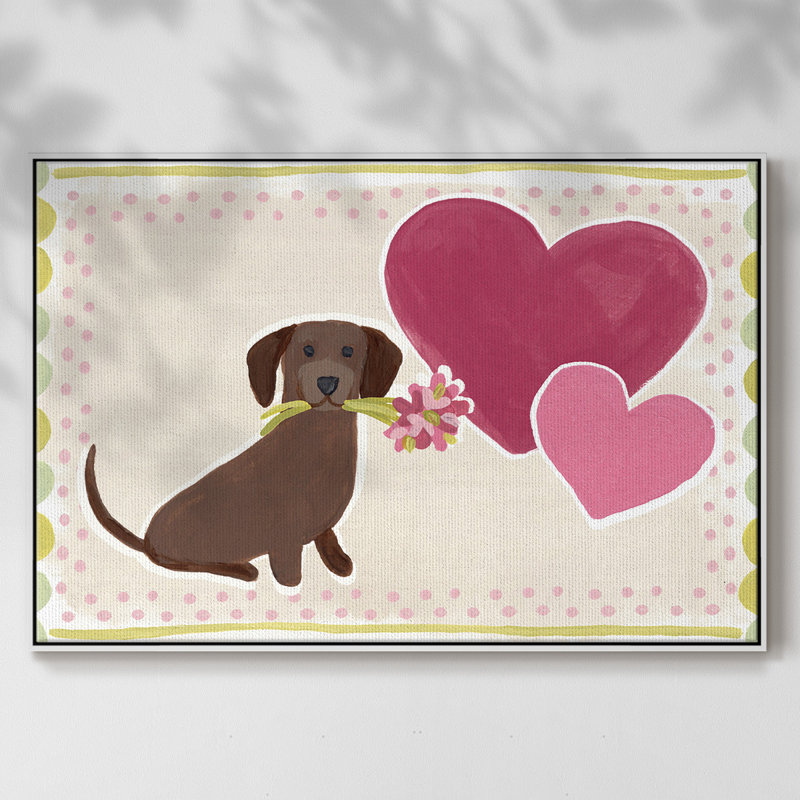 Dachshund Delight Collection A, Blanc, H 27 po x l 41 po x P 2 po
