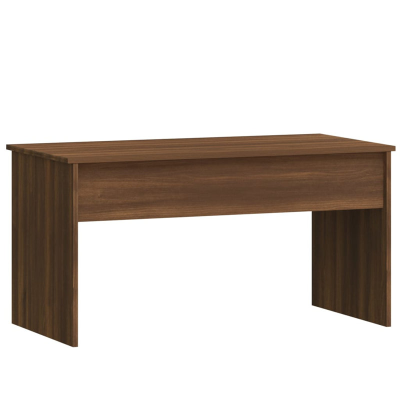 Lesath Manufactured Wood Yes Frame Single Coffee Table with Storage, 20.7" H x 40.2" L x 19.9" W, Brown Oak