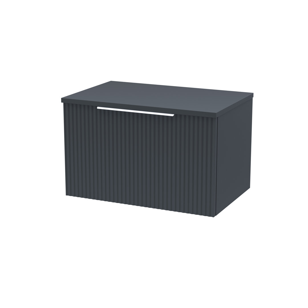 Fluted 600mm Wall Hung Single Vanity with Worktop