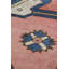 Tapis unique en laine rose / ivoire / bleu marine de 5 pi 6 po x 7 pi 9 po Sultanhani
