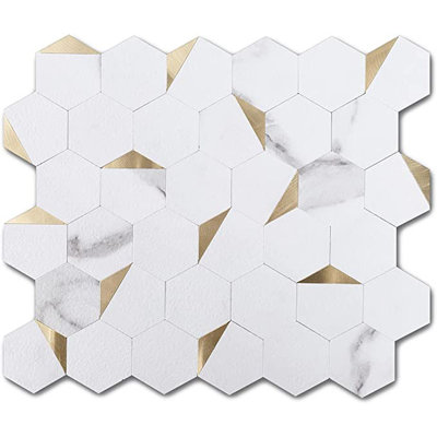 12'' W x 12'' L Metal, Aluminum Peel and Stick Mosaic Tile