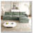 Corduroy Fabric 3-Seater Comfy Cloud Couch with Movable Footrest for Living Room-78846397