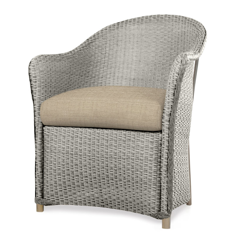 Weekend Retreat Outdoor Dining Armchair, Sandberg Flax, Pewter