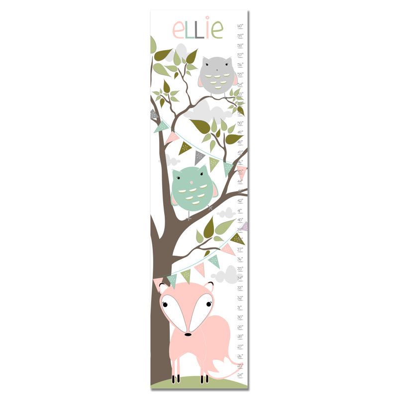 Tableau de croissance personnalisé Fox and Owl Woodland, Oui