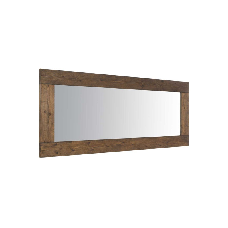 Stamford Wood Flat Mirror, Dark Wood, 208cm H x 87cm W