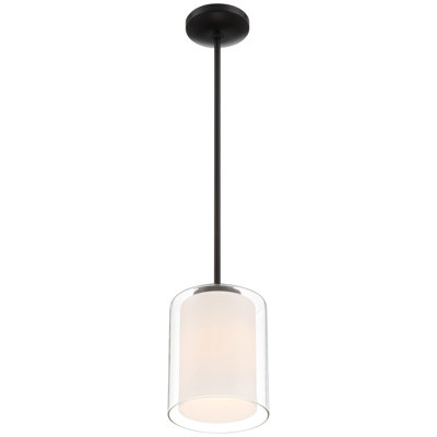 Luminaire suspendu cylindrique simple à 1 lumière Nazier