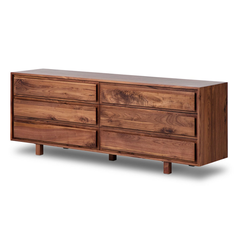 Stafford 6 Drawer Dresser-Walnut Natural