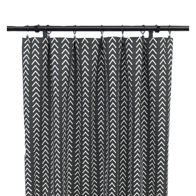 Paire de rideaux obscurcissant en mélange de coton noir Boho