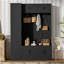 Multifunctional Hall Tree With Shoe Storage, Entryway Bench, Cabinets, Hooks And Adjustable Shelf For Home Organization