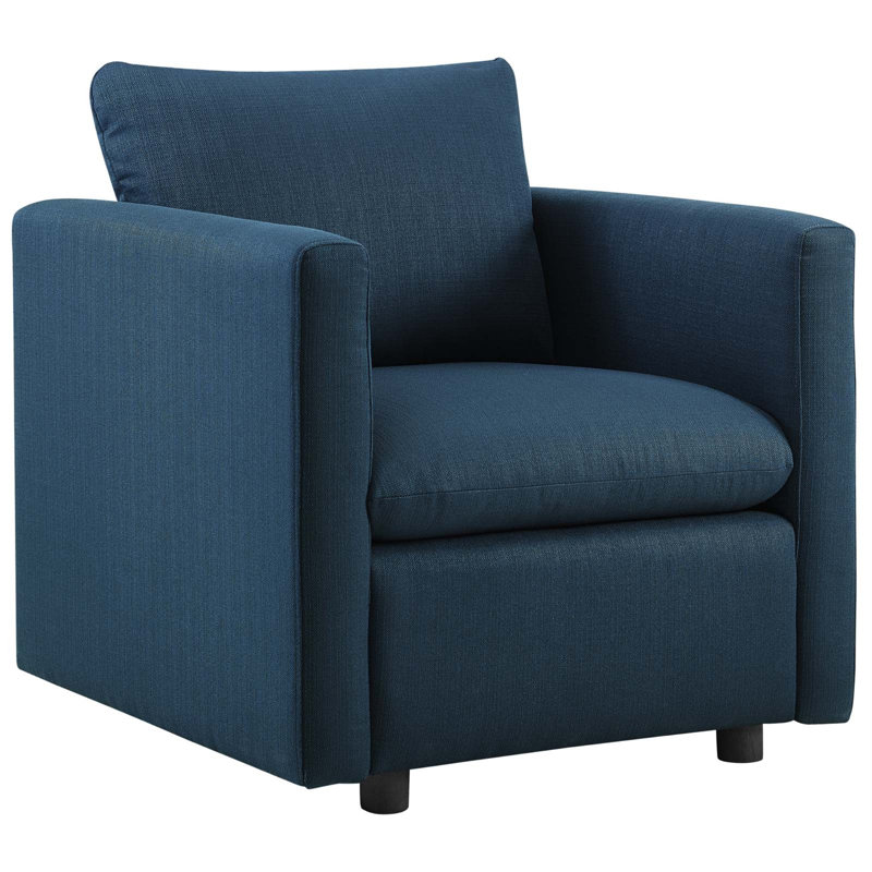 Ensemble de canapé et fauteuil en tissu Activate, Azur