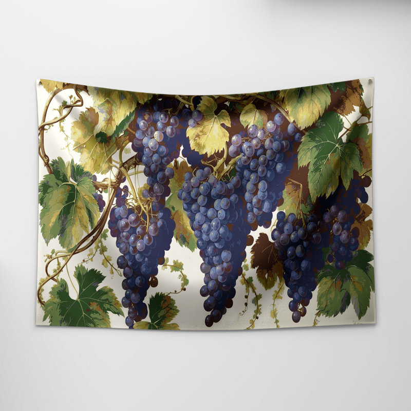 Tapisserie murale «Fruit Grape Delaware», 88 po x 104 po
