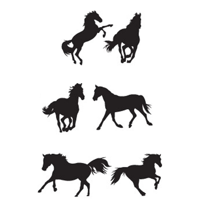 Animals Wall Decal, Black