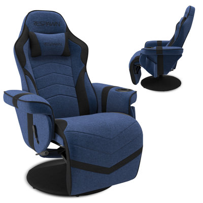 RESPAWN 900 Gaming Recliner - Video Games Console Recliner Chair, Computer Recliner, Adjustable Leg Rest and Recline, Recliner with Cupholder, Reclining Gaming Chair with Footrest - Fabric