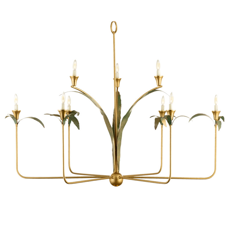 Verdant Chandelier With Leaves