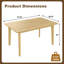  Table de salle à manger Farmhouse, table de salle à manger rectangulaire en bois massif et table de salle à manger, style rétro minimaliste, naturel-1807028656