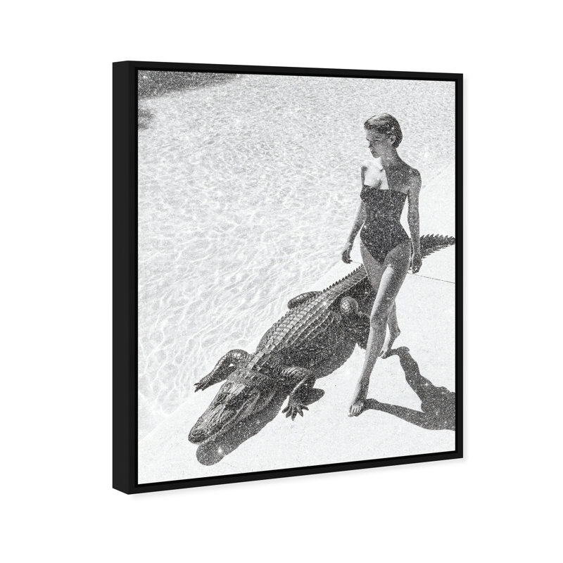 Reptilian Elegance II Print by Oliver Gal, 31"H x 25"W, Black Floater Frame