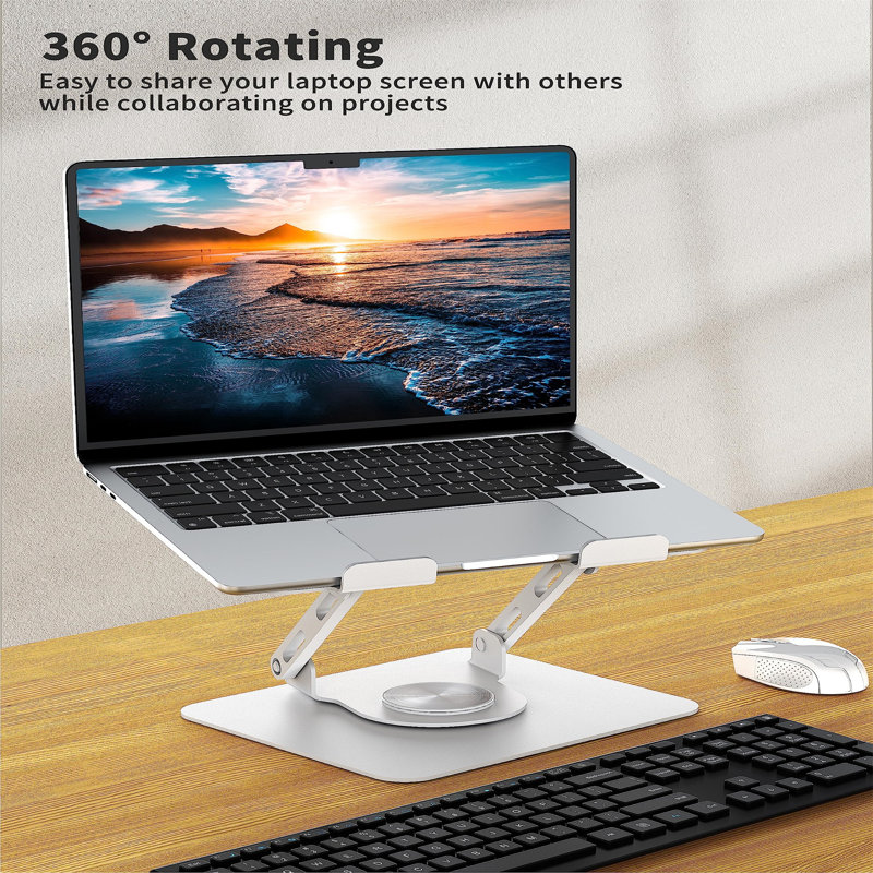 Metal Monitor Stand, White