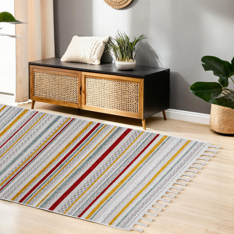 Elegant Hall Carpet, 3.3 x 6.6 Feet, 52% Polyester/40% Cotton/8% Chenille, Machine Woven, 1500 g/m², Antibacterial, 0.3 in Pile Height | Easy to Clean, Vacuum & Machine Washable at 86°F | Ideal for Entryways & Living Rooms