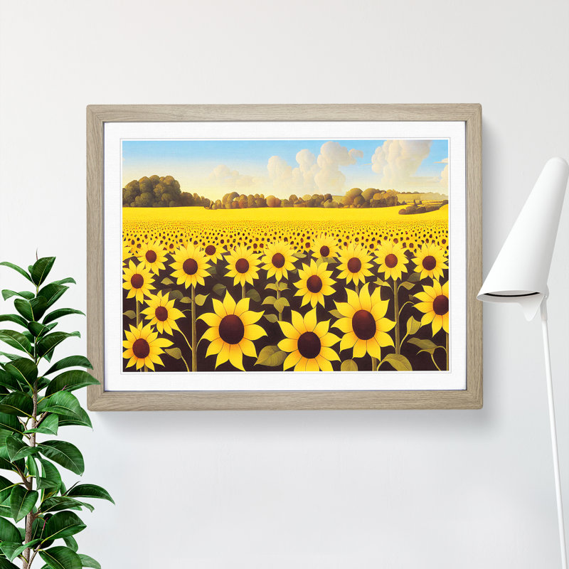 Glorious Sunflower Field - Single Picture Frame Print