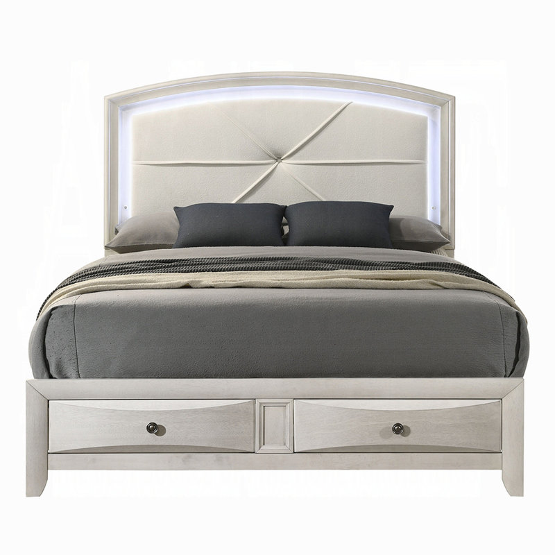 Ramondi Queen Bed W/Storage & LED, Queen