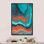 Art sur toile orange et turquoise - art mural moderne et contemporain sur toile