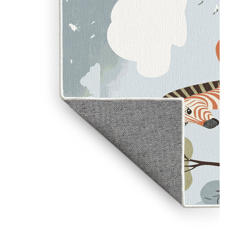 Tapis pour enfants 6 animaux Ginza, Rectangulaire 2 pi x 3 pi