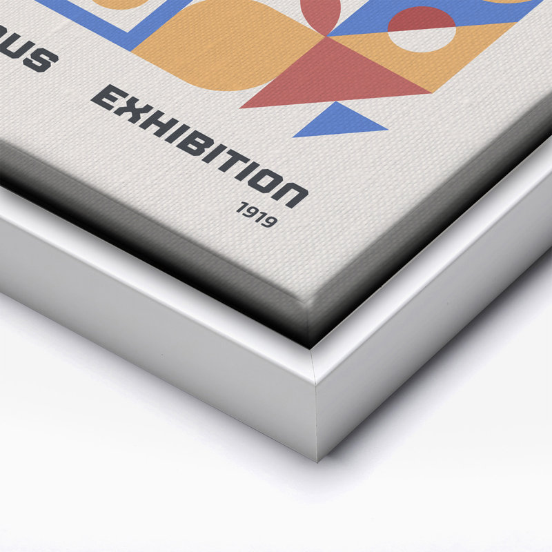 Exposition Bauhaus 1919, Canevas, Encadrement blanc, H 11 po x l 14 po