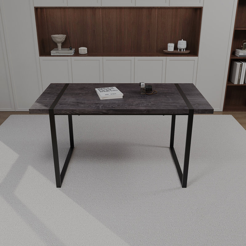 1 Piece Rectangular Dining Table Without Chair, Black