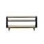 Deanna 72 in. Glass and Solid Wood Console Table