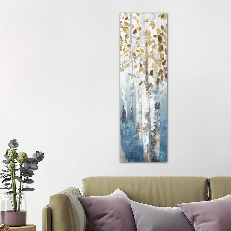 «New Path IV» par Allison Pearce - reproduction d'art, H 48 po x l 16 po x P 1,5 po, Toile tendue, Non