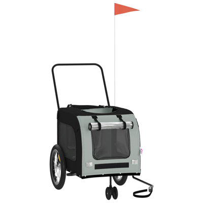 vidaXL Pet Bike Trailer Bicycle Cargo Dog Stroller Oxford Fabric and Iron