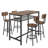 5-Piece Kitchen Counter Height Table Set, Bar Table With 4 Chairs-1957217792-1957217804-1957217807