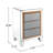 Schlueter Night Table Mirrored 3 Drawers, Dresser, Chest, Accent Table Fully Assembled