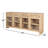 Stonewall Light Brown Wood w/ Glass Doors Sideboard-127657316