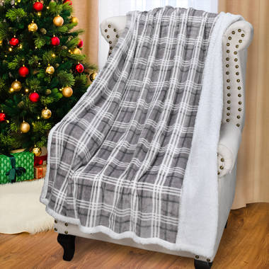 Christmas Holiday Throw Blanket for Couch Soft White Christmas