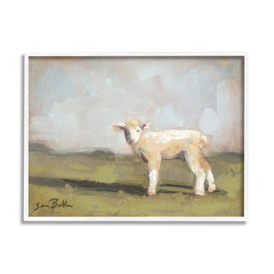 Bébé agneau, art de giclée de terre ferme par Sara Baker