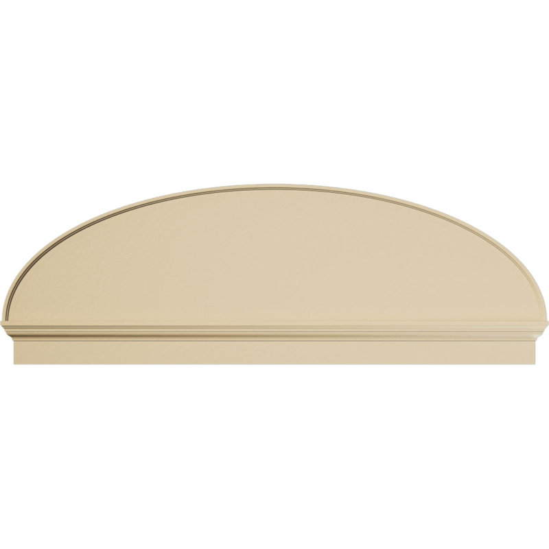 Fronton en uréthane Elliptical Signature, brun clair apprêté, 72 po x 24,875 po x 2,75 po, Combinaison, Lisse