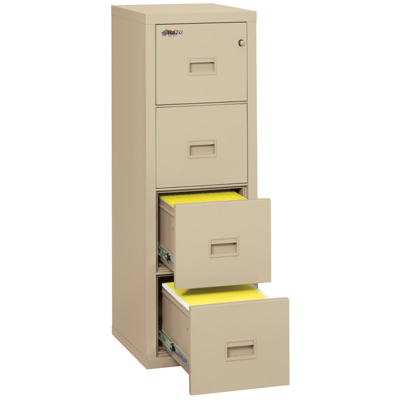 Compact Turtle® 17.75'' Wide 4 -Drawer Steel File Cabinet, Beige