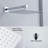 Iriber High Pressure Rainfall Shower System With Handheld Combo - 10 Inch Square Rain Shower Head, Brass Shower Mixer Valve, Concealed Installation, Air Injection Technology, Pressure Balance Valve-114406358