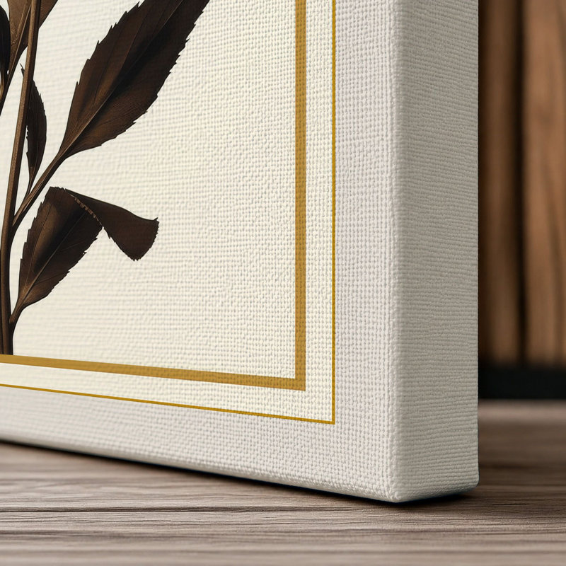 Carnation Studies Botanical - Wrapped Canvas, 30x20 - 76.2 x 50.8 cm, Cream Border