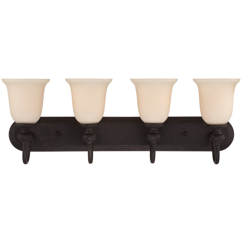 Éclairage pour meuble-lavabo 4 lumières Baney, Bronze gothique