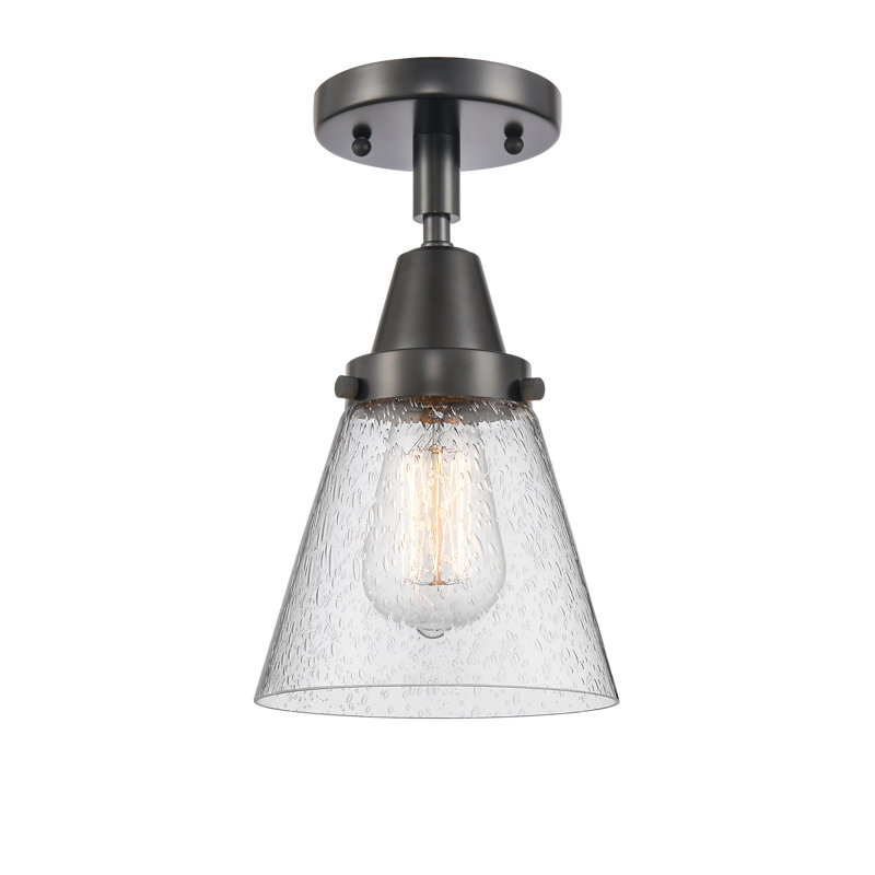 Plafonnier en verre, Oui, Noir mat, Ampoule non incluse