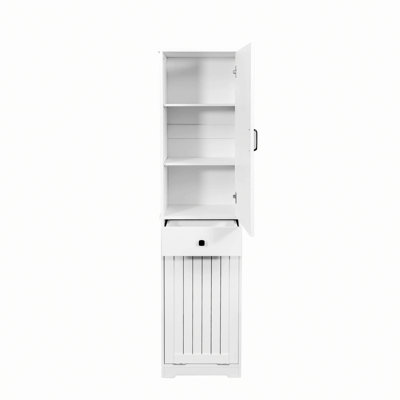 Stylish Storage Cabinet For Bathroom, Bathroom Cabinet With 1 Storage Cabinet And 1 Drawer