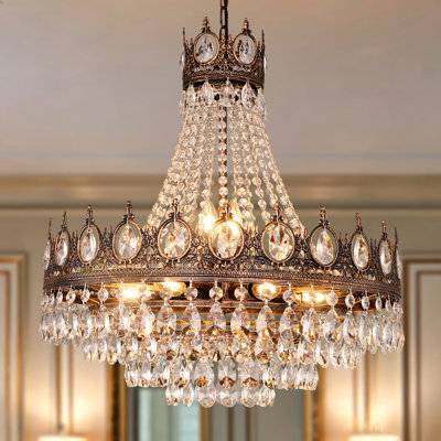 9-light Antique Farmhouse Chandelier