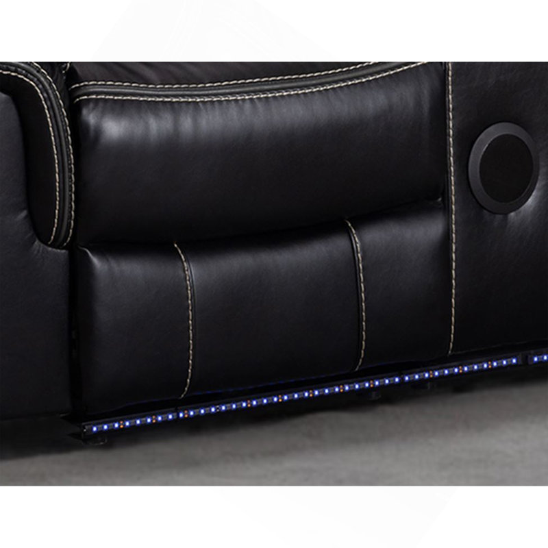 ENCORE NOIR CONCEPTION DOUBLE HAUT-PARLEUR PUISSANCE SANS FIL ET USB, GEL DE CUIR CLAIR