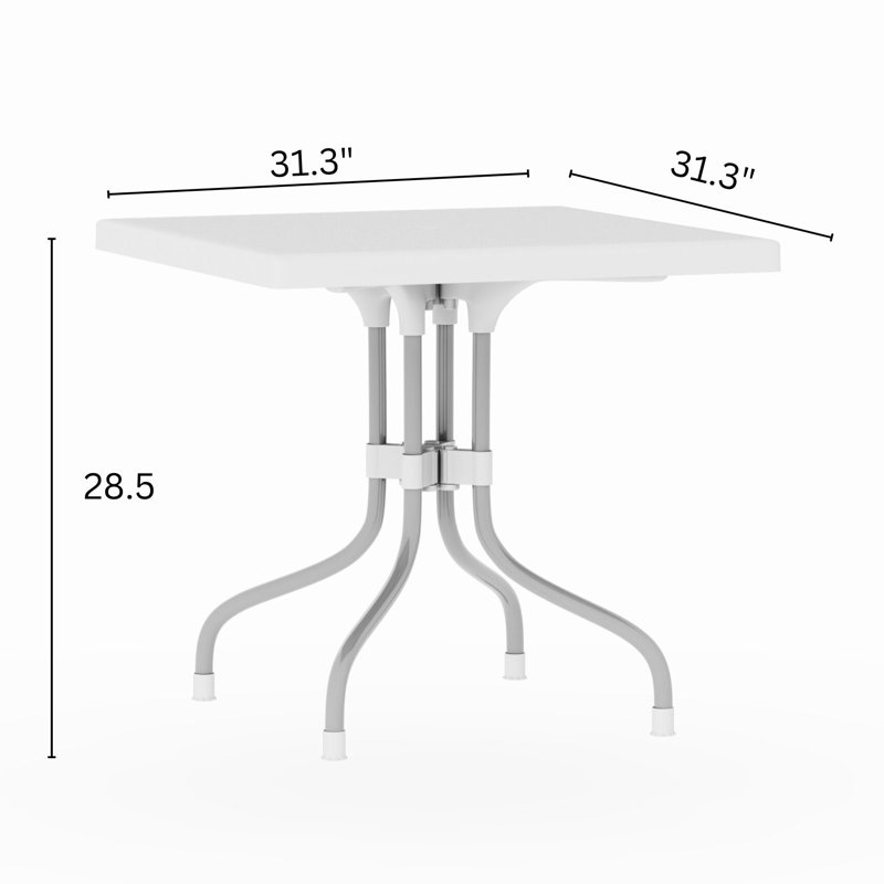 Table de salle à manger Ashvath, Blanc