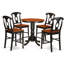 Ensemble bistro 3 pièces à hauteur de comptoir pour petits espaces comprenant une table de salle à manger ronde avec piédestal et 2 chaises de cuisine, noir et cerise-1604130735-1549863576-1524996434