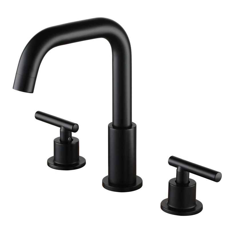 Widespread 2-handle Bathroom Faucet, Black