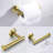 3-Pieces Bathroom Hardware Accessories Set - Towel Bar, Toilet Paper Holder, Robe Towel Hooks-117306490