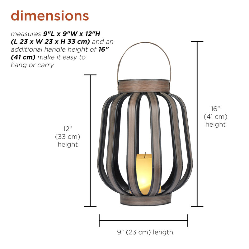 Solar Cylindrical Plastic Lantern w/ LED Light